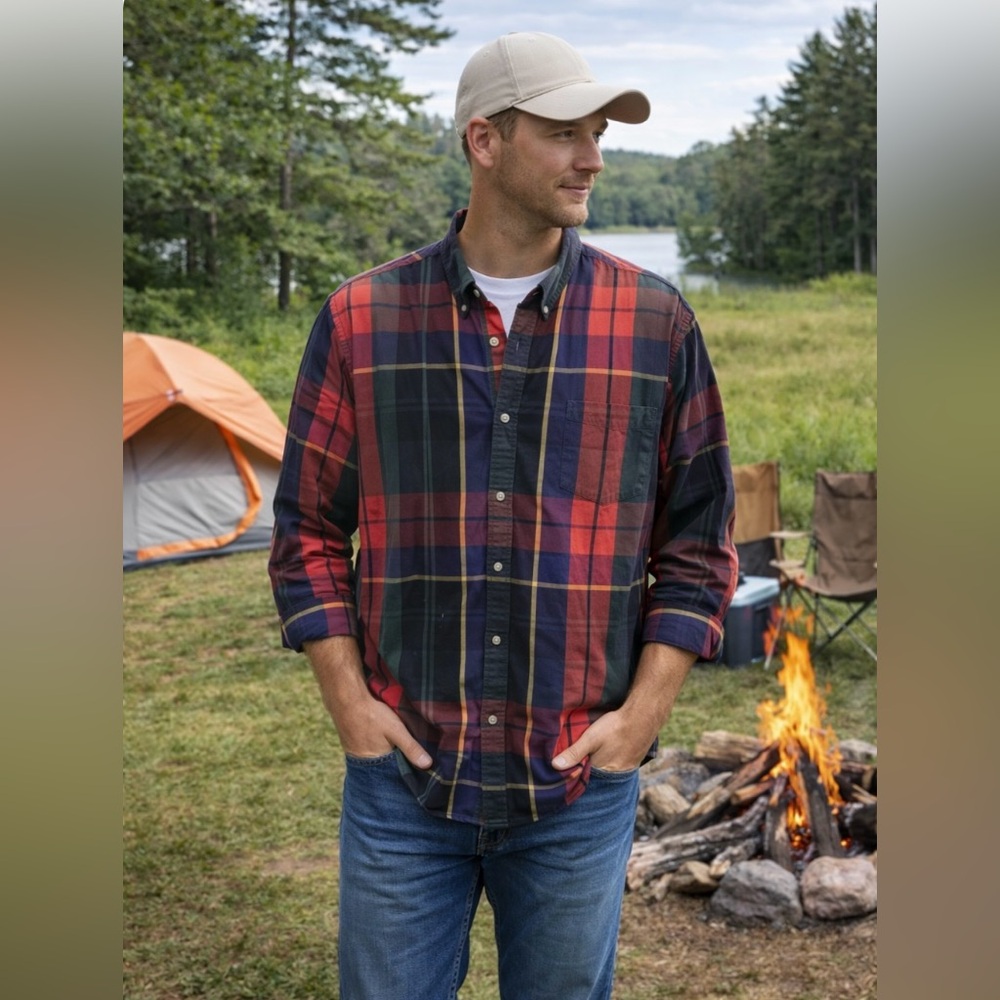 Classic Americana Camp/Hiking/Lodge Outdoor Shirt